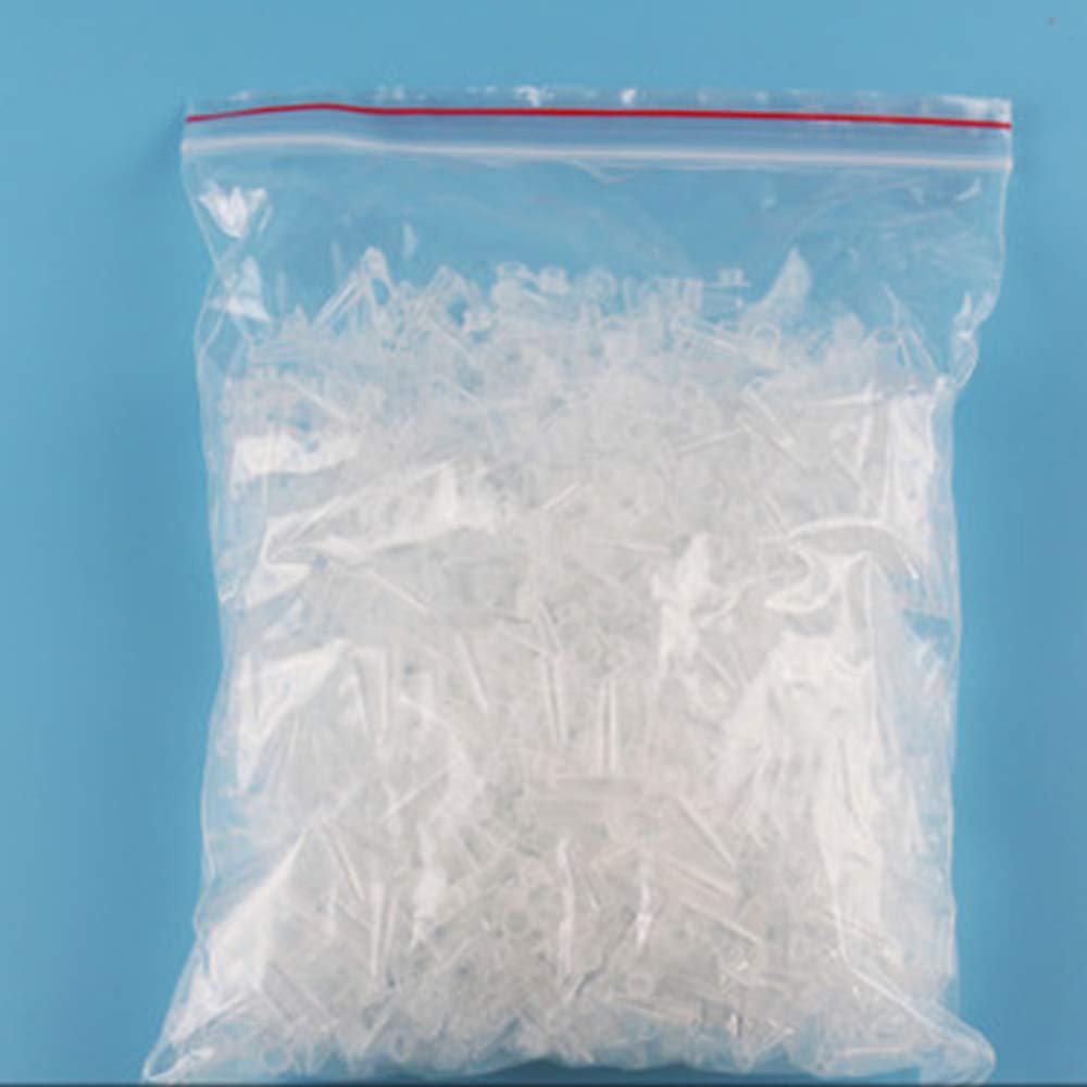 Xinlie 500 Pezzi Microtubi in Polipropilene Conico Microtube Tubi di Microcentrifugazione in Polipropilene Tappi a Pellet con Coperchio 1,5 ml Trasparente per Campioni Test in Plastica
