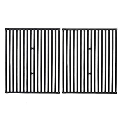 GGC 15 Inch Grill Grates Replacement for Broil King 9453-54, 9453-57, 9453-64, 9865-54, 9453-67, Broil-Mate, Silver Chef, Sterling Gas Grill, Set of 2 Cast Iron Cooking Grid Grates(15" x 12 3/4" Each)