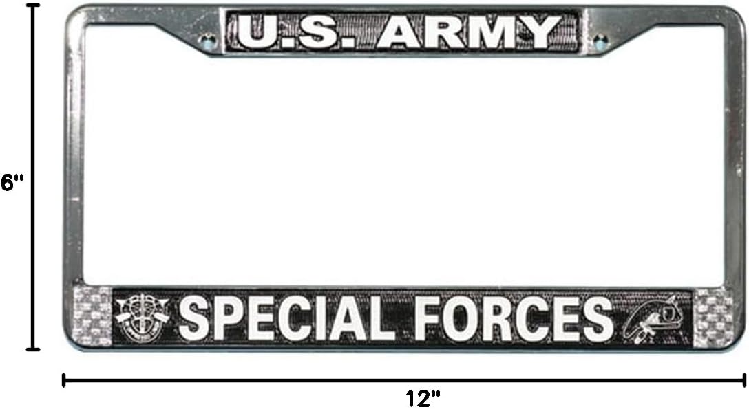 U.S. Army Special Forces License Plate Frame - Metal Chrome