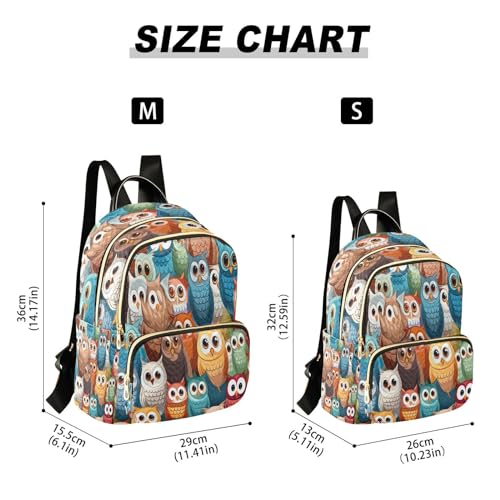 Image of ALAZA Hipster Bird Owl Women Backpack Purse Ladies Fashion Shoulder Bag Daypack Travel Bag 7.5L
