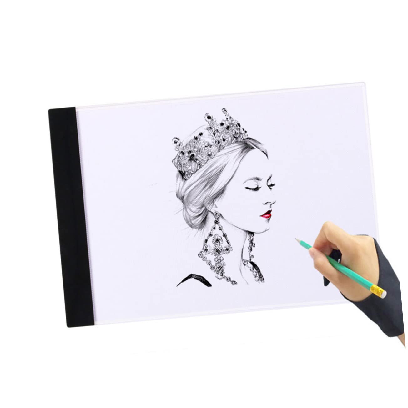 Tavola Luminosa LED A4 Bianca in Acrilico, Copia Disegno | Cavo USB Incluso, Uso Professionale e Pratica Pittorica, Formato Sottile Facile da Portare e Riporre