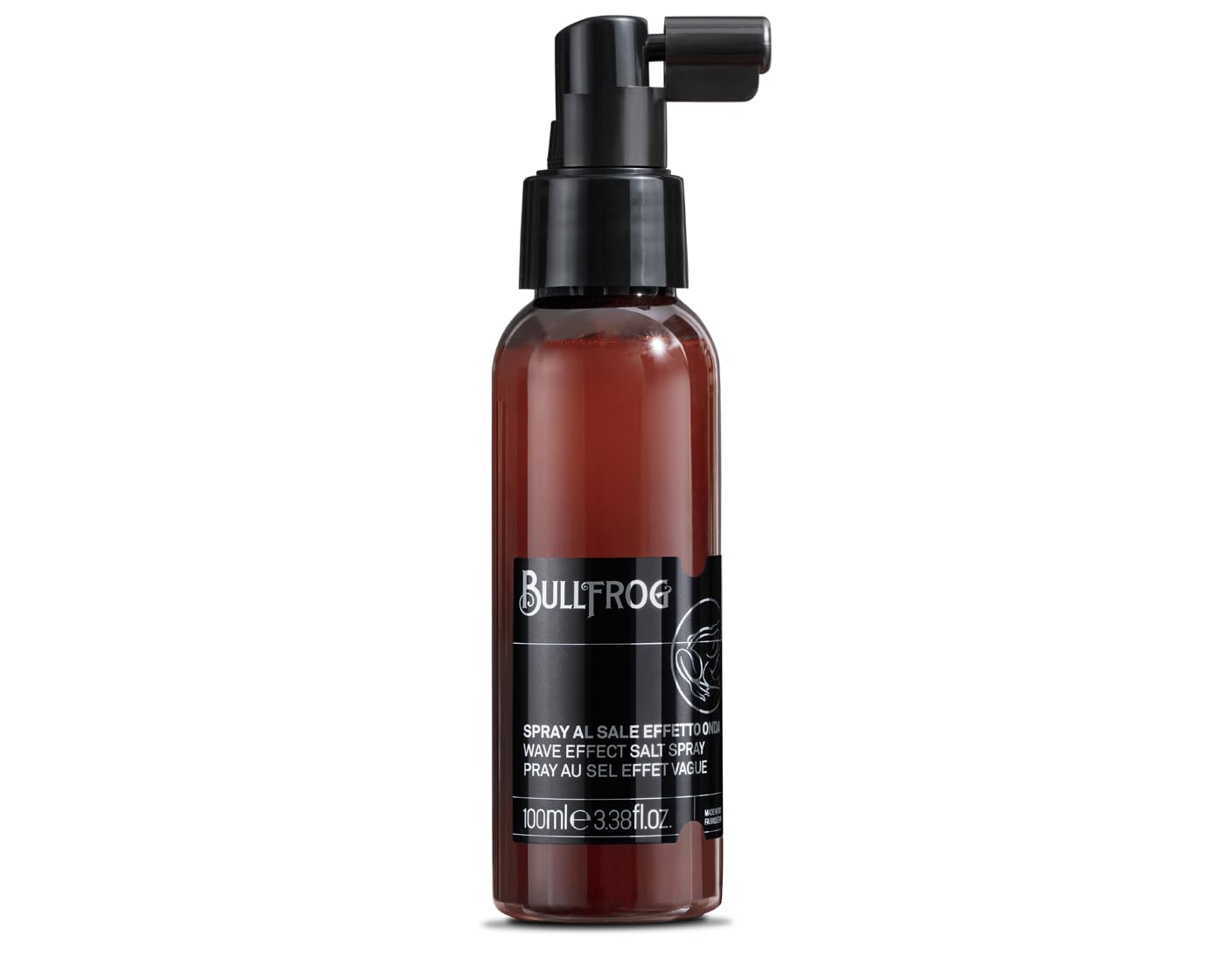 Bullfrog - Spray au Sel Effet Vague : Spray Structurant et Léger pour les Cheveux, Apporte du Volume et Assure un Look Sauvage et Audacieux, 92,5% d'Ingrédients Naturels, 100 ml.
