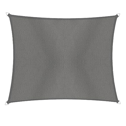 Windhager Sonnensegel Cannes Rechteck 2 x 3 m, Sonnenschutz für Garten & Terrasse, UV- und witterungsbeständig, anthrazi...