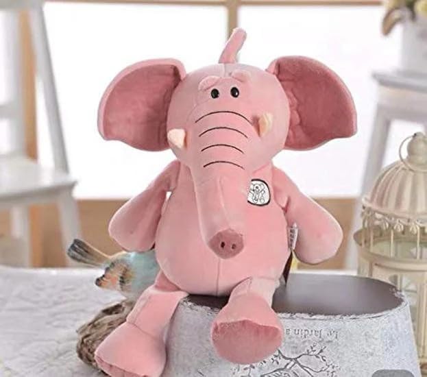 Image of Cute Baby Elephant Soft Toy, Set of 3 Stuffed Pig Ele Animal Figure Teddy Bear Plush Toys for Girls, Boys, Kids, Car Hanging, Birthday Gift - 25 cm