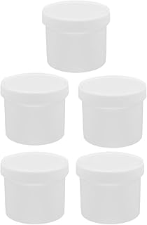 Aexit 5pcs 250ml Bottles & Jars Plastic Printing Ink Tank Powder Storage Sealing Jar Centrifuge Bottles Thicken White