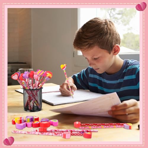 Lápices FOIMAS Pack 24 pcs San Valentín con borrador miniatura 6