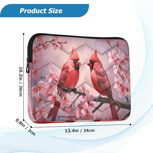 Funda para portátil de 13-14 pulgadas con diseño de flores rosas miniatura 3