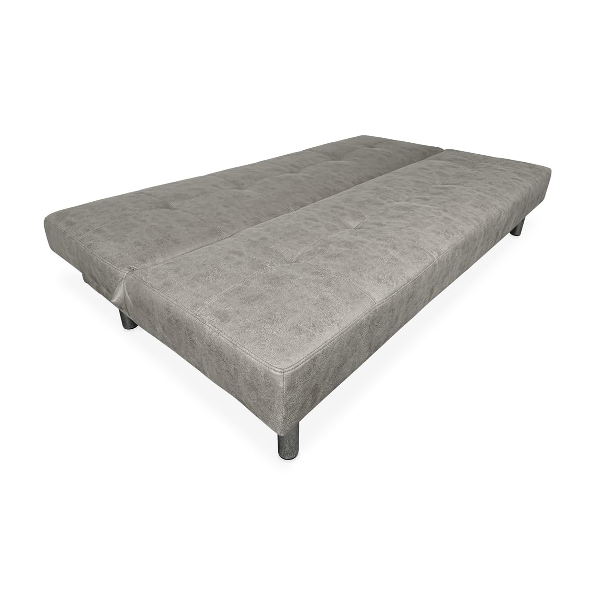 amuéblate Online - Sofá Cama Clic Clac Tipo Libro de 3 Plazas Modelo Voley, Diseño Moderno, Práctico y Funcional, Acabado en Gris