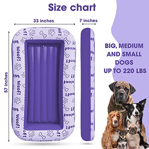 Schwimmer Dog Pool Float For Large Dogs - Dog Floats For Pool, Lake, River&Ocean - Dog Pool Floats For Small, Medium & Large Dogs - Durable & Thick Dog Float For Pets,Kids & Adults Up To 220Lbs - Pink #TOP1