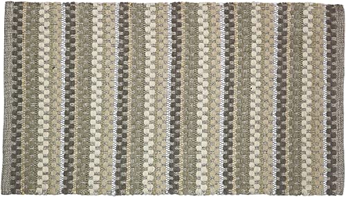 Image of The Home Talk Handmade Cotton Rectangular Door Mat | Water-Absorbent | for Bathroom, Entrance Door, Kitchen, Entry Gate, Living Room | Machine Washable | Anti-Skid | 27 X 45 Inch | Beige