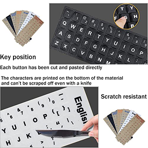 2PCS Pack Pegatinas de Teclado Árabe y Inglés miniatura 7