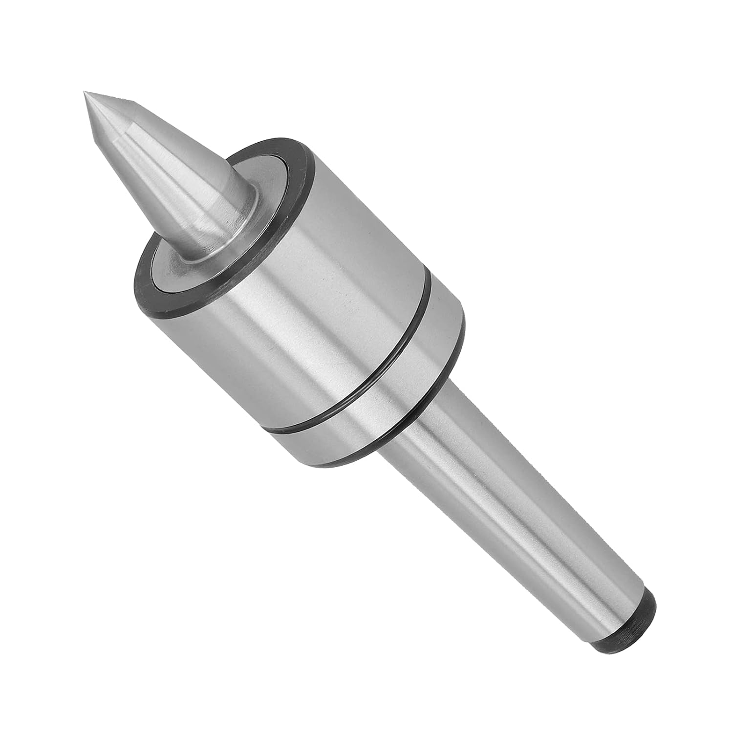 MK2-1 Slot Live Center, 0.01mm Accuracy, 60° Morse Taper, High Speed Steel, Runs in High Speed Bearing, for Lathe, Woodworking