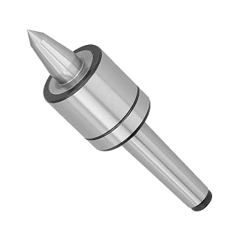 Live Center for Wood and Metal Lathe, 60 Degree Morse Taper MT2 Precision Machined 0.01mm 1 Slot Design, with Triple Bearing for CNC Work Tailstock