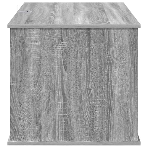 Niche en bois pour chat gris Sonoma - Meuble rectangulaire de 85 cm - 8