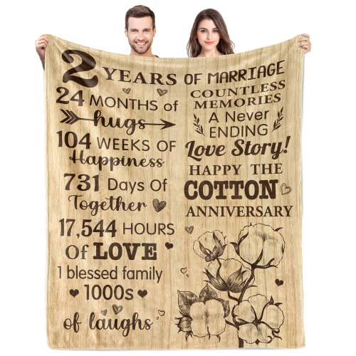 Fluffy Time 2 Year Anniversary Wedding Gifts For Him Her Romantic Second Wedding For Him Her Happy Anniversary Presentgifts Best Anniversary Marriage Blanket Gift For Him Boyfriend Her Couple #TOP18