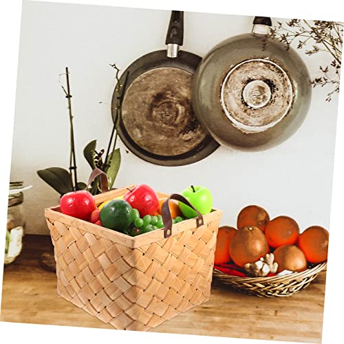 Cesta de madera PRETYZOOM de gran capacidad para colgar frutas 8