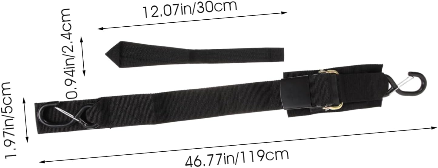 2sets Boat Winch Straps Hook Transom Straps for Trailer Motorboats Kayaks High-Strength Easy Installation Tie-Down