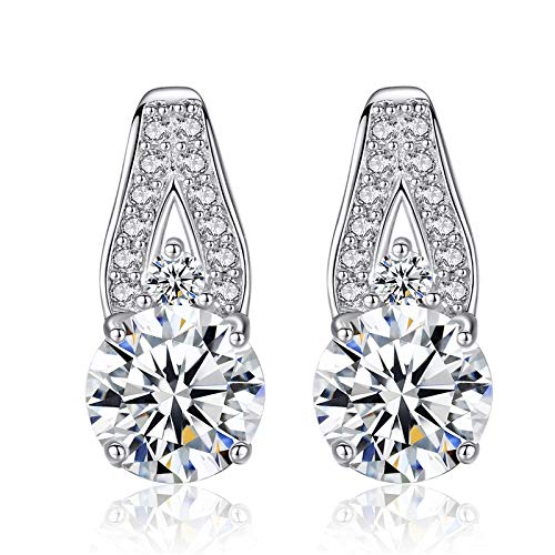 earring Perhiasan Anting-anting Perak Murni 925 Gaya Trendi Perhiasan Perak Kubik Hati & Panah Kualitas Tinggi