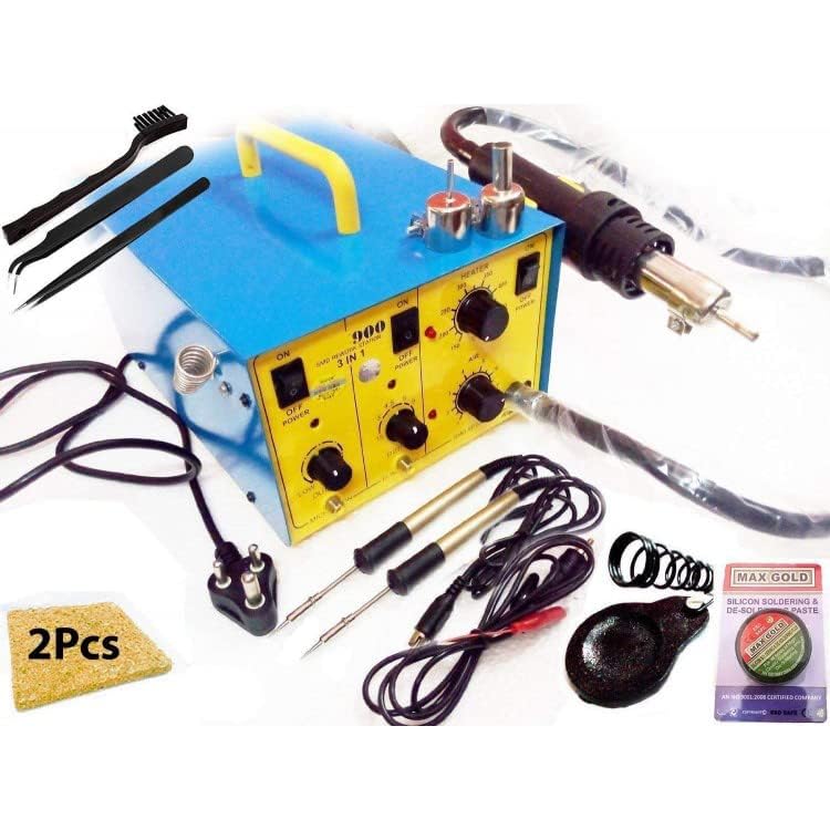 Buyyart New 3 In 1 Smd Rework Station And 2 Pcs Micro Soldering Irons With DC Out Put, Sponge Pad, Max Gold Paste And Stand (B0CP7XTD85) Amazon Price History, Amazon Price Tracker