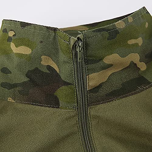 KINROCO Men's Tactical Uniform Long Sleeve Military Combat Shirt Hunting Trousers for Airsoft Paintball Size S Black - Image 4