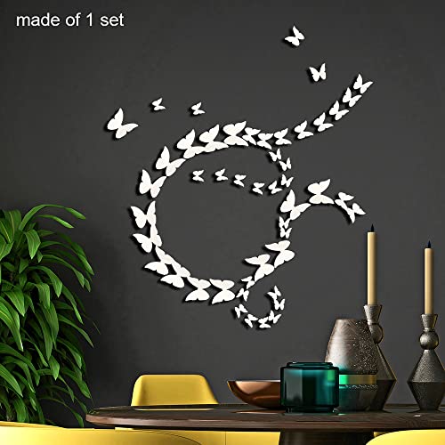Pack of 48 3D Butterfly Wall Stickers,Removable Butterfly Stickers,Wall Stickers,for Home,Wedding Decor,Living Room,Children's Room,Girls,Kitchen,Window,Furniture,Party,Wall Table Decoration,White - Image 4