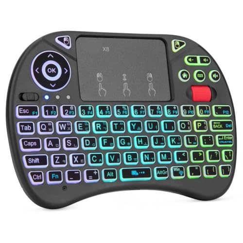 �^�b�`�p�b�h�ƃo�b�N���C�g�t�����C�����X�L�[�{�[�h PC Android TV Box X8 2.4GHz �ƌ݊�������(Korean)