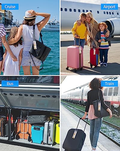 Image of NTONPOWER Cruise Luggage Tags Holders With Steel Loops - Clear Waterproof Document Tags for Royal Caribbean & Celebrity Cruise Ships