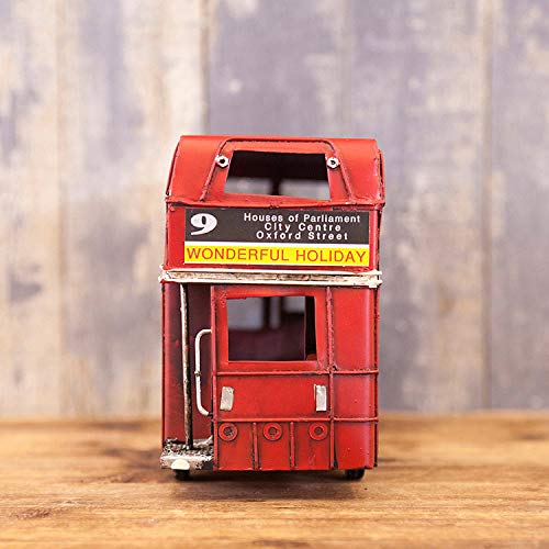 Amazon.co.jp: レトロ調 ヴィンテージカー ロンドンバス ブリキ 置物