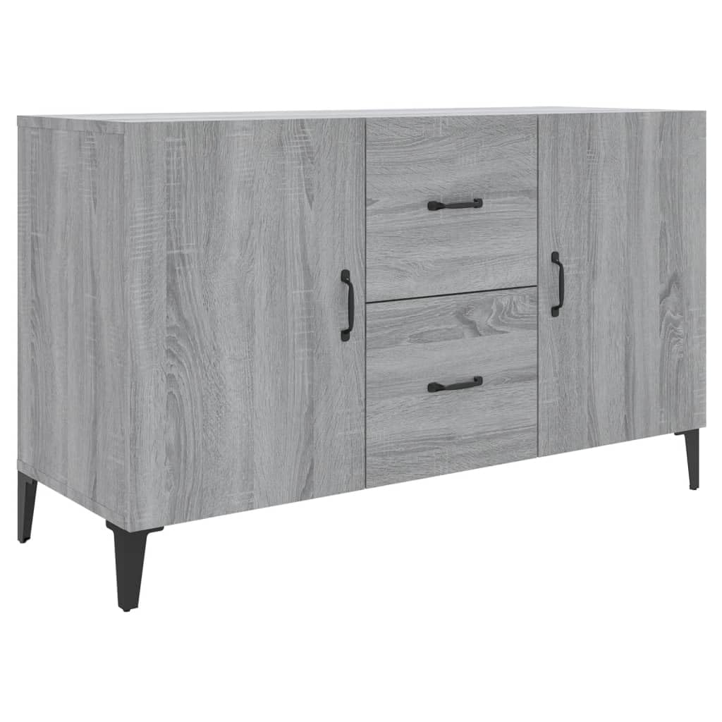 vidaXL Sideboard Console Side Cabinet Home Organiser Storage Cabinet Home Indoor Bedroom Rack Buffet Furniture Grey Sonoma Engineered Wood