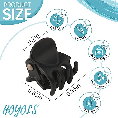 Hoyols 1/2 inch Tiny Hair Clips Matte Black - Image 2