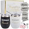 Engagement Gifts for Couples – Boyfriend and Girlfriend Wine Tumbler Set – Newly Engaged Gift Set for Him and Her…