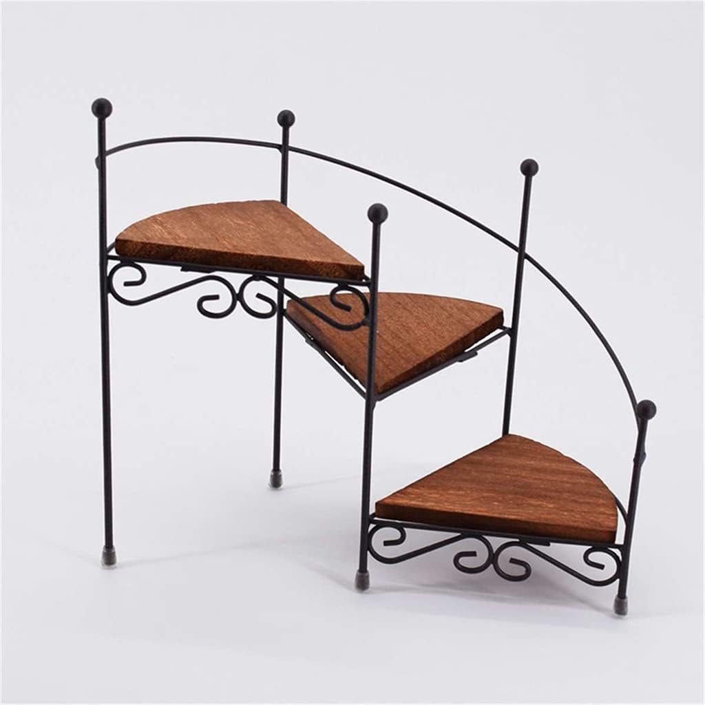 Plant Rack 3 Tiers Iron Decorative Stand Stair Shape Desktop Garden Flower Stand(white-Patch five-pointed star4)