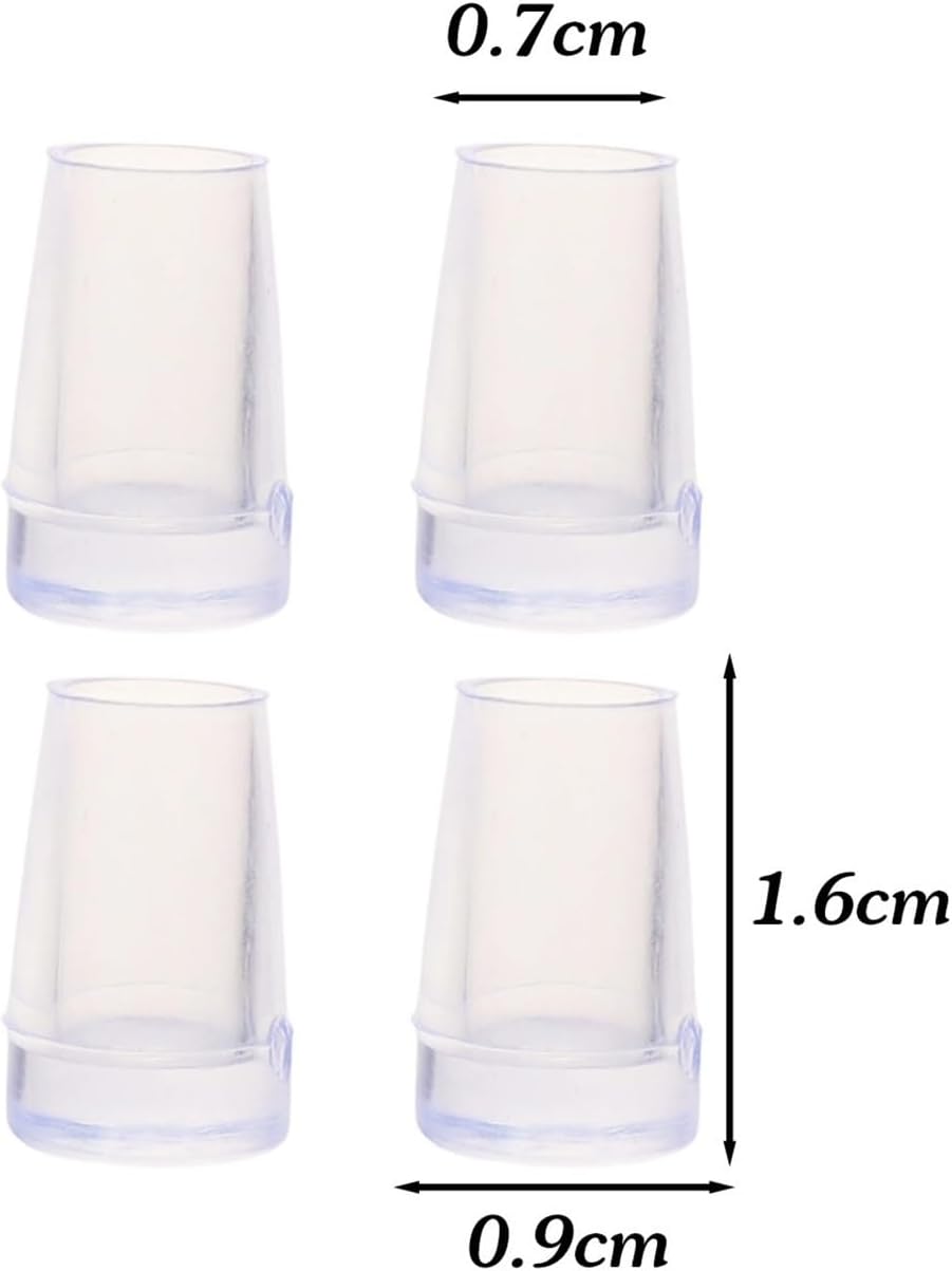 Versatile 12pcs Silicone Heel Protector Stoppers Antislip High Heeler Bridal Stiletto Dancing Covers Wedding Shoes Accessories(Clear-XS)