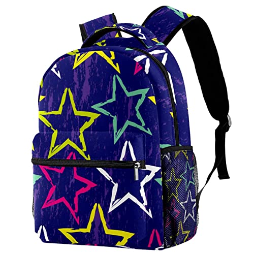 Sac à dos étoiles bleues pour étudiant et voyage portable