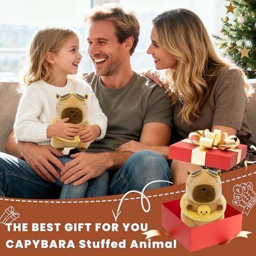 Pazoiaa Cute Capybara Plush, 10 Inch Capybara Stuffed Animal Kawaii Soft Capybara Doll Pillow Gifts for Boys Girls — view 5