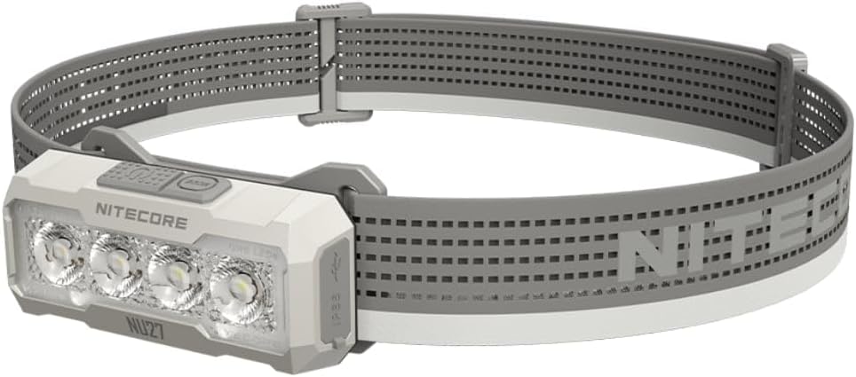 Nitecore NU27 600 Lumens Multi-Temperature Outdoor Headlamp, White, NU27-WT