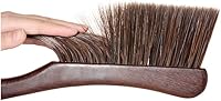 Vista 3 de Escoba de mano, escoba de mano para cepillo de cama, cepillo de pelo de caballo con mango de madera, cepillo de cama extendido, para automóvil