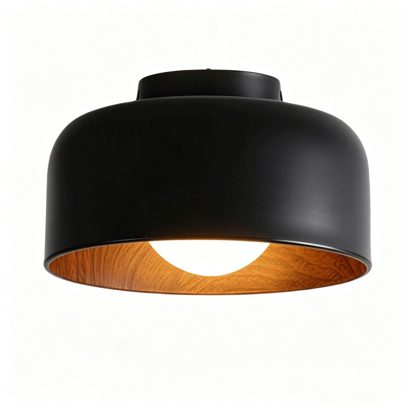 DUddTTW Corridor Ceiling Light Fixture Pendant Ceiling Lamp LED Semi Flush Mount Lighting Close to Ceiling Light Chandelier Easy to Install(Nero)