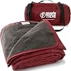 BRAWNTIDE Large Outdoor Waterproof Blanket – Extra Thick Fleece, Warm, Windproof, Sandproof, Quilted, 82″ x 55″, Ideal for Beaches, Picnics, Camping, Stadiums, Dogs, Car