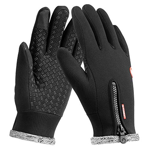 solawill Gants écran Tactile Gants Sports d'extérieur Chaud imperméable Taille réglable Gants d'hiver pour la Course à Pied, Le vélo, Le Ski, la randonnée, la Chasse, l'escalade, Le Camping