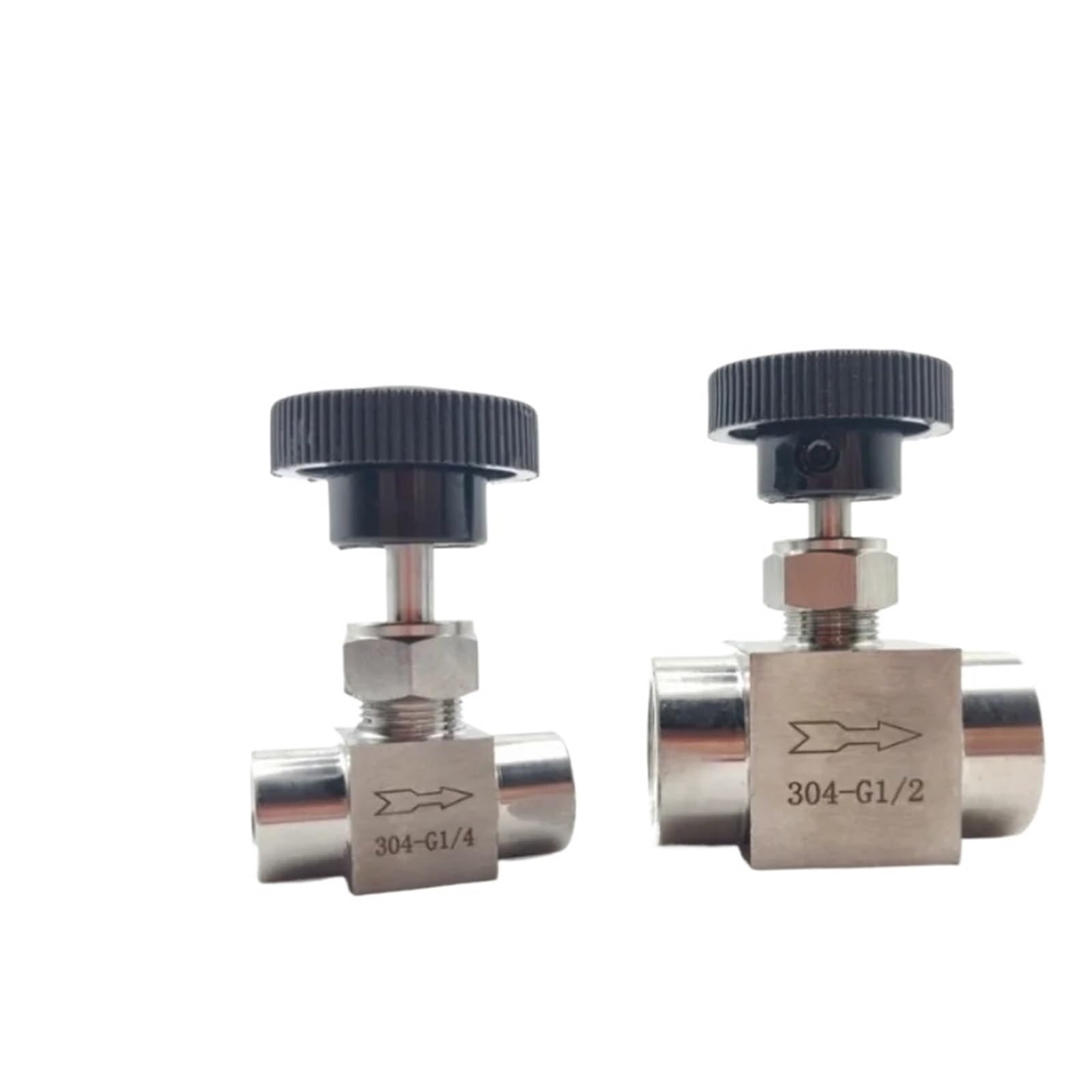 Zawór iglicowy Żuraw 0.3 cm 0.6 cm 1in 1.3 cm 1.9 cm 2.5 cm 304 Stal nierdzewna Prosty Gwint Wewnętrzny Żeński Zawór Igłowy Kontrola Przepływu Woda Gaz Olej 1 szt