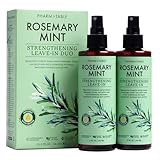 Leave In Conditioner Spray – Rosemary & Mint Scalp Treatment (2 Pack) – Anti-Dandruff, Dry & Itchy Scalp Relief, Hydrating Formula for Psoriasis Care – Detangles & Nourishes Hair