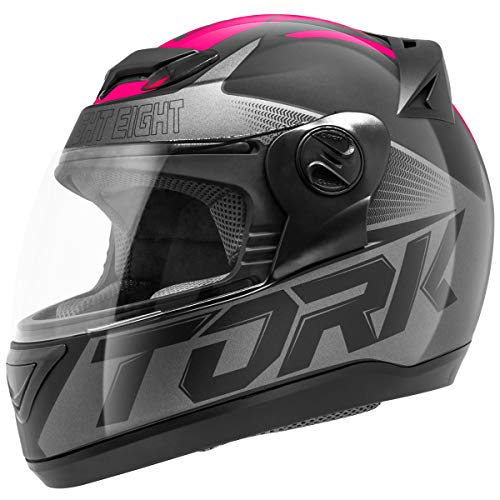 Pro Tork Capacete Evolution G7, Preto/Rosa, Tam. 58