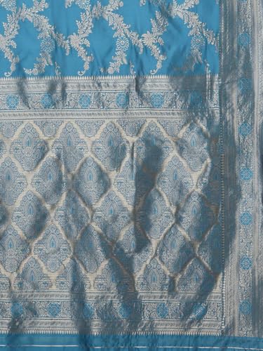 Image of AKHILAM Women's Kanjivaram Woven Soft Silk Saree With Blouse Piece