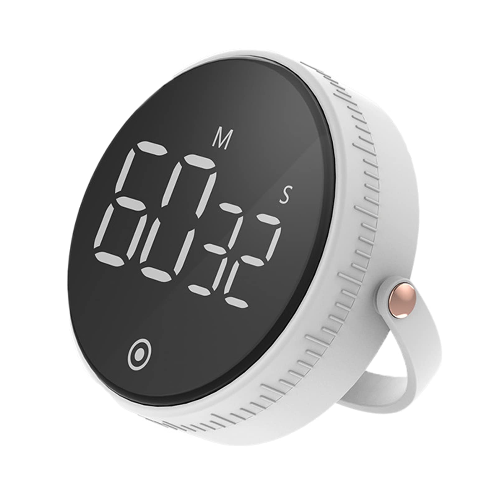 Digital Kitchen Timers,Cooking Timer,LED Display,Knob Control,Magnetic Countdown Countup Timer for Classroom Cooking Fitness Baking Studying Teaching (White)