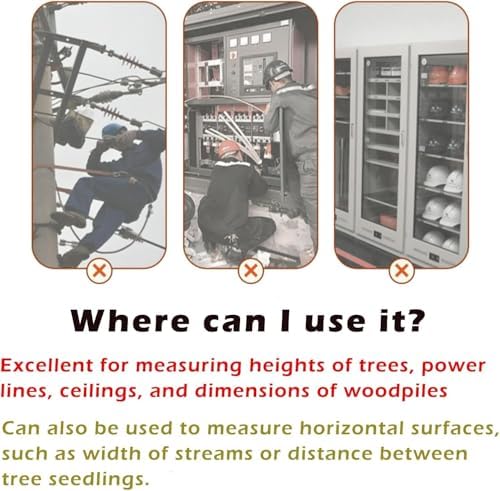 Telescoping Measuring Pole, Insulated 49.2ft/15m Rod for Accurate Truck, Tree & Basketball Hoop Height Measurement - Red Color, Durable & Lightweight Design