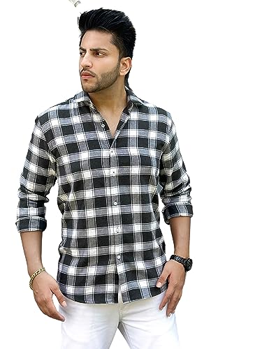 Image of GRITSTONES Men Full Sleeve Check Shirt