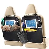 autoschutzdecke 【Multifunktionales und Multi-Tasche Design】Der rücksitzschoner hat ein transparente touchscreen fenstertasche für den iPad, Tablet, ​Ideal für kinder und rücksitz passagiere unterhaltung während reise. Die auto rücksitz organizer haben viele taschen, in denen getränke, trinkflaschen, regenschirme aufbewahrt werden können.Tasche mit reißverschluss unten kannb ücher, zeitschriften, snacks, CD, kinderspielzeug speichern. Halten Ihr auto sauber und gut die ganze zeit organisiert.