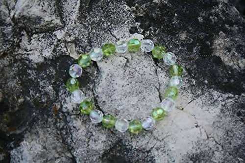 Bright Green Aurora Borealis Crystal Bracelet