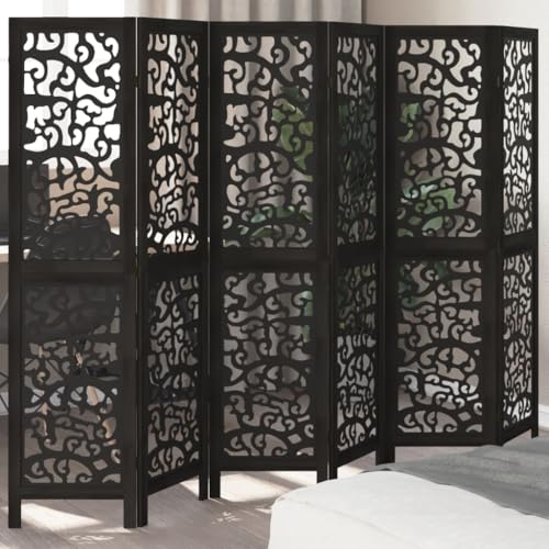 Cloison de séparation noire en bois pour intimité chambre - 2